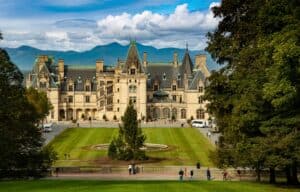 Asheville, North Carolina - 10-23-2018: a large estate building and tourist attraction in Asheville, North Carolina