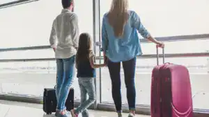 family in airport