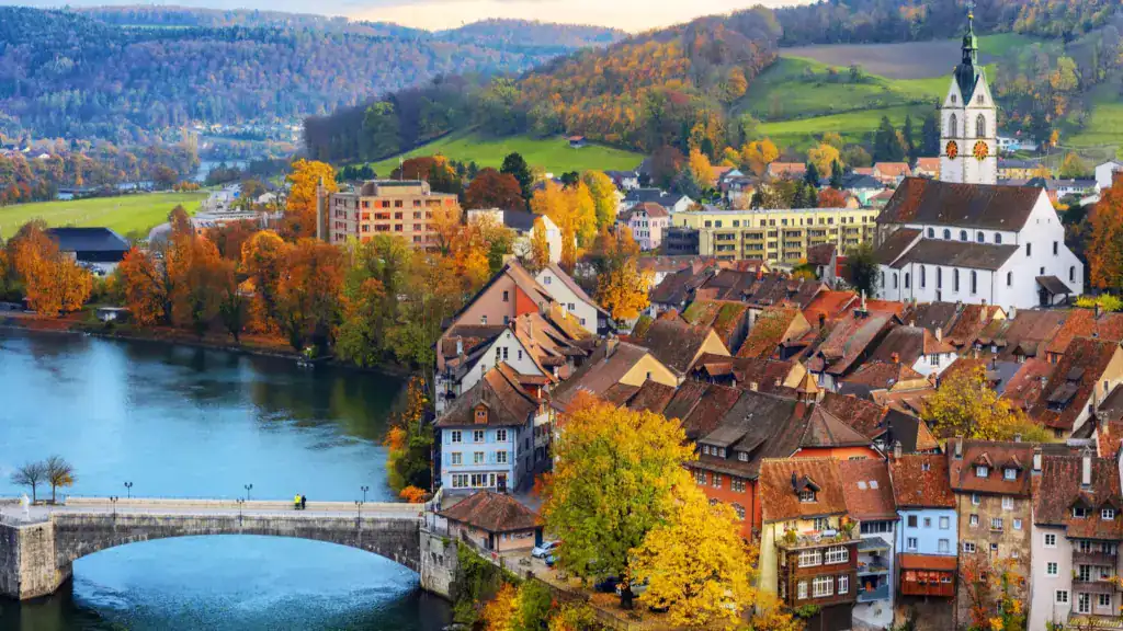 Laufenburg old town on the Rhine river, Switzerland
